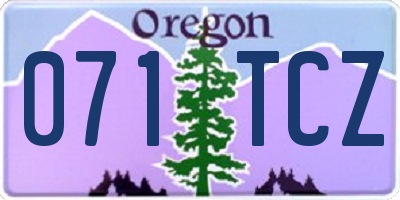 OR license plate 071TCZ