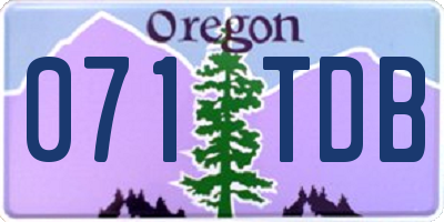 OR license plate 071TDB