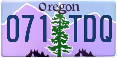 OR license plate 071TDQ