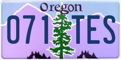 OR license plate 071TES