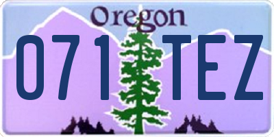 OR license plate 071TEZ