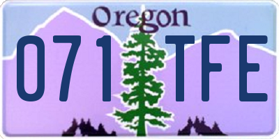 OR license plate 071TFE