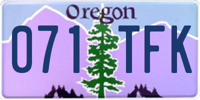 OR license plate 071TFK