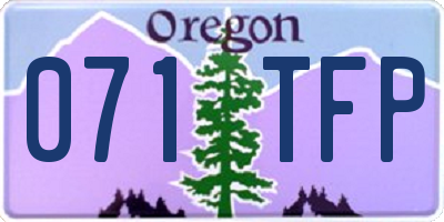 OR license plate 071TFP
