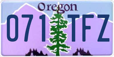 OR license plate 071TFZ