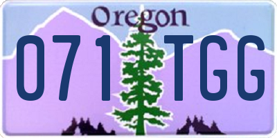 OR license plate 071TGG