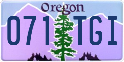 OR license plate 071TGI