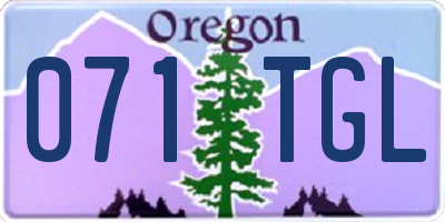 OR license plate 071TGL