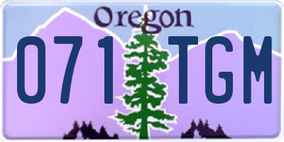 OR license plate 071TGM