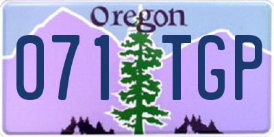 OR license plate 071TGP