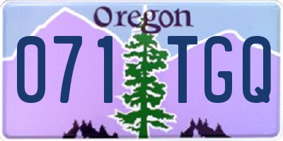 OR license plate 071TGQ