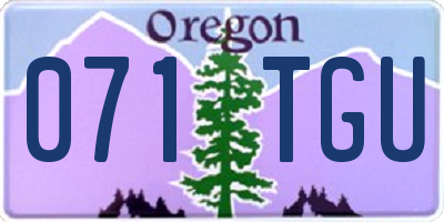 OR license plate 071TGU