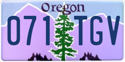 OR license plate 071TGV