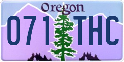 OR license plate 071THC