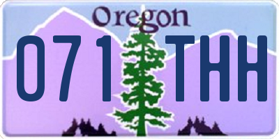 OR license plate 071THH