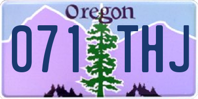 OR license plate 071THJ