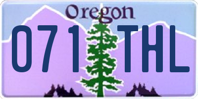 OR license plate 071THL