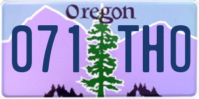 OR license plate 071THO