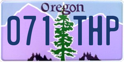 OR license plate 071THP