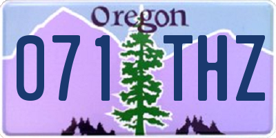 OR license plate 071THZ