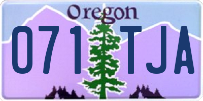 OR license plate 071TJA
