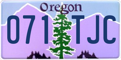 OR license plate 071TJC