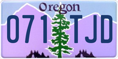 OR license plate 071TJD