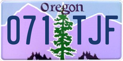 OR license plate 071TJF