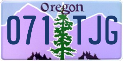 OR license plate 071TJG