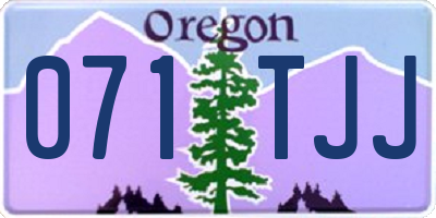 OR license plate 071TJJ