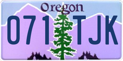 OR license plate 071TJK