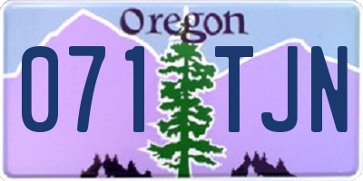 OR license plate 071TJN