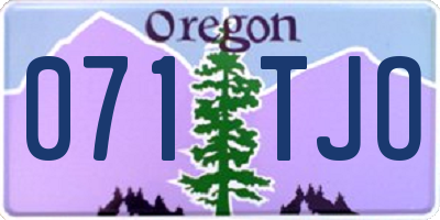 OR license plate 071TJO