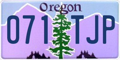 OR license plate 071TJP