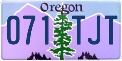 OR license plate 071TJT