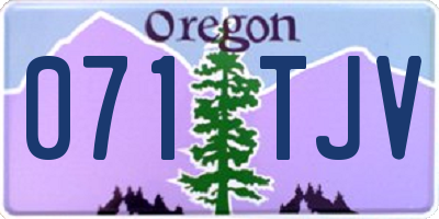 OR license plate 071TJV