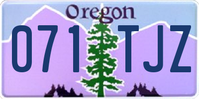 OR license plate 071TJZ