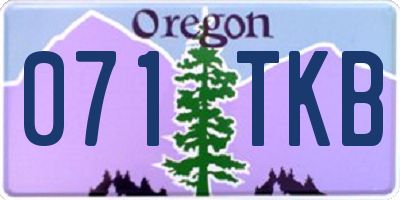 OR license plate 071TKB
