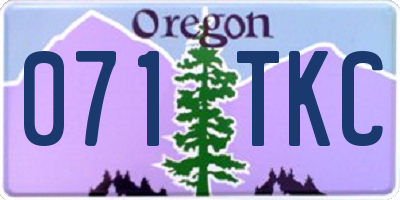 OR license plate 071TKC