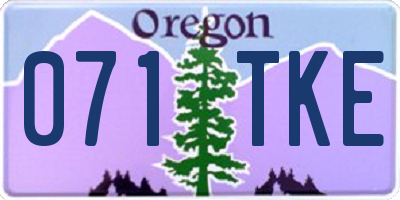 OR license plate 071TKE