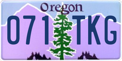 OR license plate 071TKG