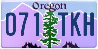 OR license plate 071TKH