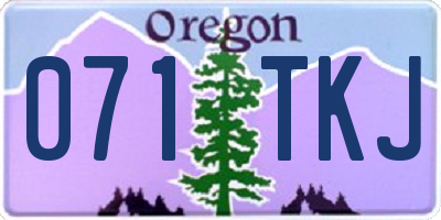 OR license plate 071TKJ