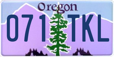 OR license plate 071TKL