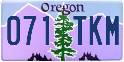 OR license plate 071TKM