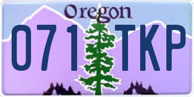 OR license plate 071TKP