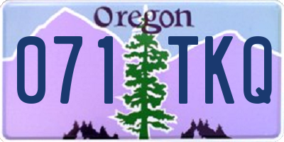OR license plate 071TKQ
