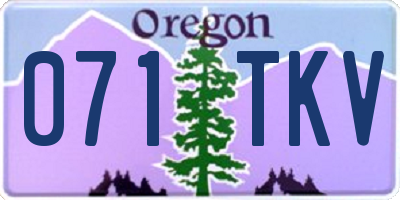 OR license plate 071TKV