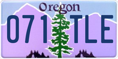 OR license plate 071TLE
