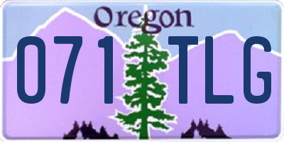 OR license plate 071TLG